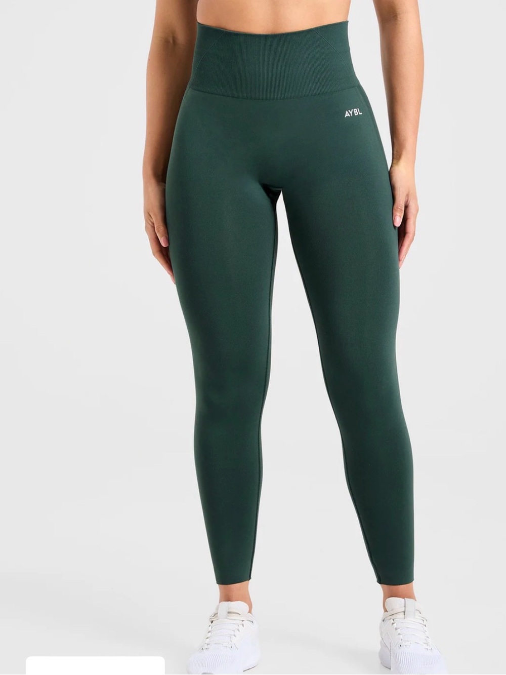 AYBL Green High-Waist Women’s Leggings with Logo - Picture 1 of 8